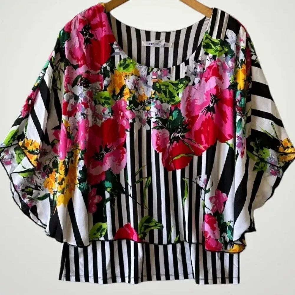 Peter Nygard Layered Blouse sz Med